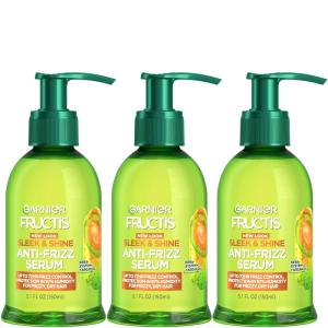 imageGarnier Fructis Sleek ampamp Shine Shampoo Conditioner  AntiFrizz Serum Set for Frizzy Dry Hair Argan Oil 3 Items 1 Kit Packaging May VaryAntiFrizz Serum