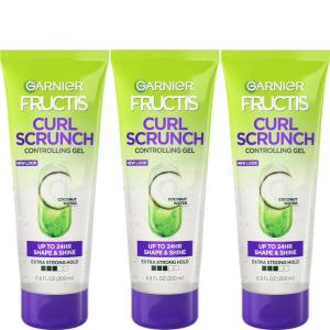imageGarnier Fructis Style Curl Scrunch Controlling Gel for Shape ampamp Shine 68 Fl Oz 3 Count Packaging May VaryCoconut