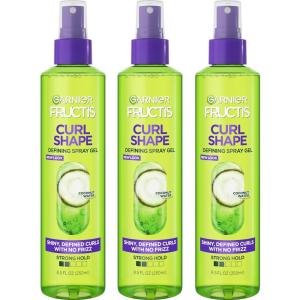 imageGarnier Fructis Style Curl Shape Defining Spray Gel for No Frizz 85 Fl Oz 3 Count Packaging May VaryCitrus