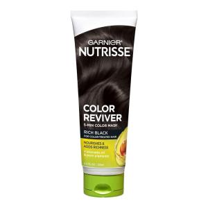 imageGarnier Hair Color Nutrisse Color Reviver 5 MIN Color Mask Vibrant Red for Color Treated Hair to Nourish ampamp Revives Vibrancy For Auburn Reds 42 Fl Oz 2 Count Packaging May VaryRich Black