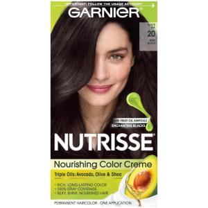 imageGarnier Hair Color Nutrisse Nourishing Creme 30 Darkest Brown Sweet Cola Permanent Hair Dye 2 Count Packaging May Vary20 Soft Black