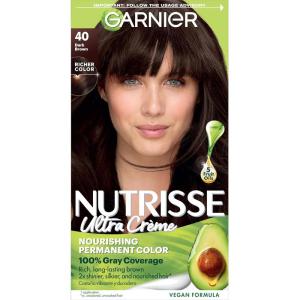 imageGarnier Hair Color Nutrisse Nourishing Creme 30 Darkest Brown Sweet Cola Permanent Hair Dye 2 Count Packaging May Vary40 Dark Brown Dark Chocolate