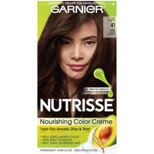 imageGarnier Hair Color Nutrisse Nourishing Creme 30 Darkest Brown Sweet Cola Permanent Hair Dye 2 Count Packaging May Vary41 Dark Nude Brown Iced Coffee