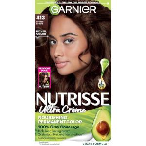 imageGarnier Hair Color Nutrisse Nourishing Creme 30 Darkest Brown Sweet Cola Permanent Hair Dye 2 Count Packaging May Vary413 Bronze Brown Bronze Sugar