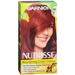 imageGarnier Hair Color Nutrisse Nourishing Creme 30 Darkest Brown Sweet Cola Permanent Hair Dye 2 Count Packaging May Vary66 True Red