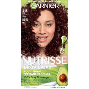 imageGarnier Hair Color Nutrisse Nourishing Creme 30 Darkest Brown Sweet Cola Permanent Hair Dye 2 Count Packaging May VaryCranberry