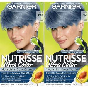 imageGarnier Hair Color Nutrisse Nourishing Creme 30 Darkest Brown Sweet Cola Permanent Hair Dye 2 Count Packaging May VaryDN1 Light Cool Denim Blue Orchid