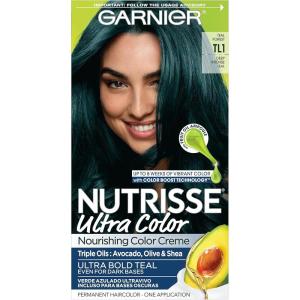 imageGarnier Hair Color Nutrisse Nourishing Creme 30 Darkest Brown Sweet Cola Permanent Hair Dye 2 Count Packaging May VaryTL1 Deep Intense Teal Teal Forest