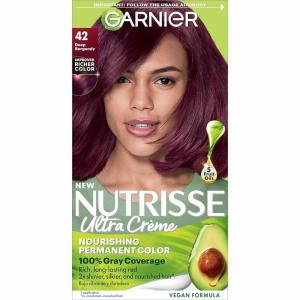 imageGarnier Hair Color Nutrisse Ultra Color Nourishing Creme RC1 Medium Intense Copper Red Terracotta Chili Permanent Hair Dye 2 Count Packaging May Vary42 Deep Burgundy Black Cherry