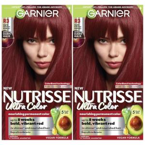 imageGarnier Hair Color Nutrisse Ultra Color Nourishing Creme RC1 Medium Intense Copper Red Terracotta Chili Permanent Hair Dye 2 Count Packaging May VaryR3 Light Intense Auburn Red Hibiscus