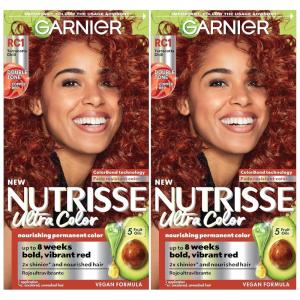imageGarnier Hair Color Nutrisse Ultra Color Nourishing Creme RC1 Medium Intense Copper Red Terracotta Chili Permanent Hair Dye 2 Count Packaging May VaryRC1 Copper Red Terracotta Chili