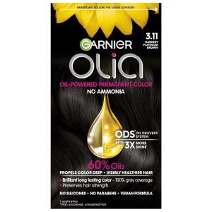 imageGarnier Hair Color Olia AmmoniaFree Brilliant Color OilRich Permanent Hair Dye 30 Darkest Brown 2 Count Packaging May Vary311 Darkest Platinum Brown