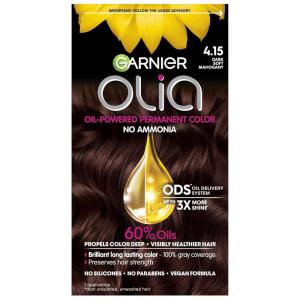 imageGarnier Hair Color Olia AmmoniaFree Brilliant Color OilRich Permanent Hair Dye 30 Darkest Brown 2 Count Packaging May Vary415 Dark Soft Mahogany