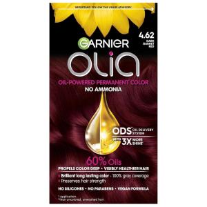 imageGarnier Hair Color Olia AmmoniaFree Brilliant Color OilRich Permanent Hair Dye 30 Darkest Brown 2 Count Packaging May Vary462 Dark Garnet Red