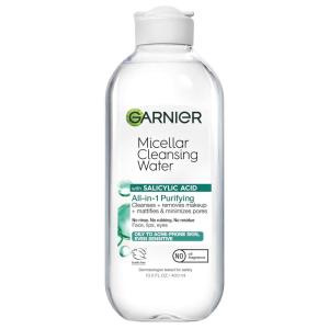 imageGarnier Micellar Water with Salicylic Acid Allin1 Mattifying Facial Cleanser and Makeup Remover for Oily and Acne Prone Skin 135 Fl OzUnscented