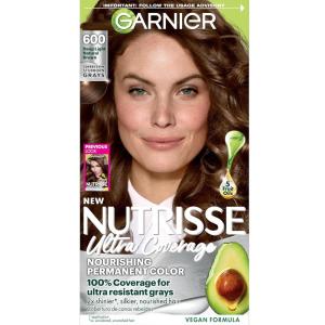imageGarnier Nutrisse Ultra Coverage Hair Color 600 Deep Light Natural Brown Spiced Hazelnut Permanent Hair Dye Packaging May Vary600 Deep Light Natural Brown Spiced Hazelnut