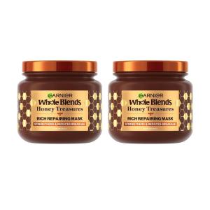 imageGarnier Whole Blends Honey Treasures Repairing Mask for Dry Damaged Hair 115 Fl Oz 2 Count Packaging May VaryRoyal Jelly