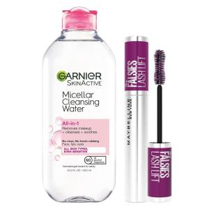 imageMaybelline The Falsies Lash Lift Washable Mascara  Garnier SkinActive Micellar Water Bundle Includes 1 Mascara in Very Black and 1 Makeup RemoverVERY BLACK  GARNIER MICELLAR WATER BUNDLE