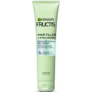 imageGarnier Fructis Hair Filler Moisture Repair GelCream Hair Gel for Curls and Waves with Hyaluronic Acid 51 Fl Oz 1 CountLemongrass