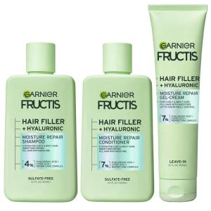 imageGarnier Fructis Hair Filler Moisture Repair GelCream Hair Gel for Curls and Waves with Hyaluronic Acid 51 Fl Oz 1 CountUnscented