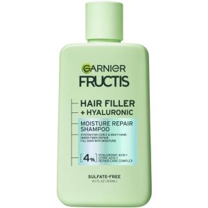imageGarnier Fructis Hair Filler Moisture Repair Shampoo Sulfate Free Shampoo for Curly Wavy Hair with Hyaluronic Acid 101 Fl Oz 1 Count