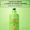 imageGarnier Fructis Sleek and Shine Intense Smooth Leave In Conditioner Conditioning Hair Cream for Frizzy Dry Hair Plant Keratin  Argan Oil Value Size 169 Fl Oz