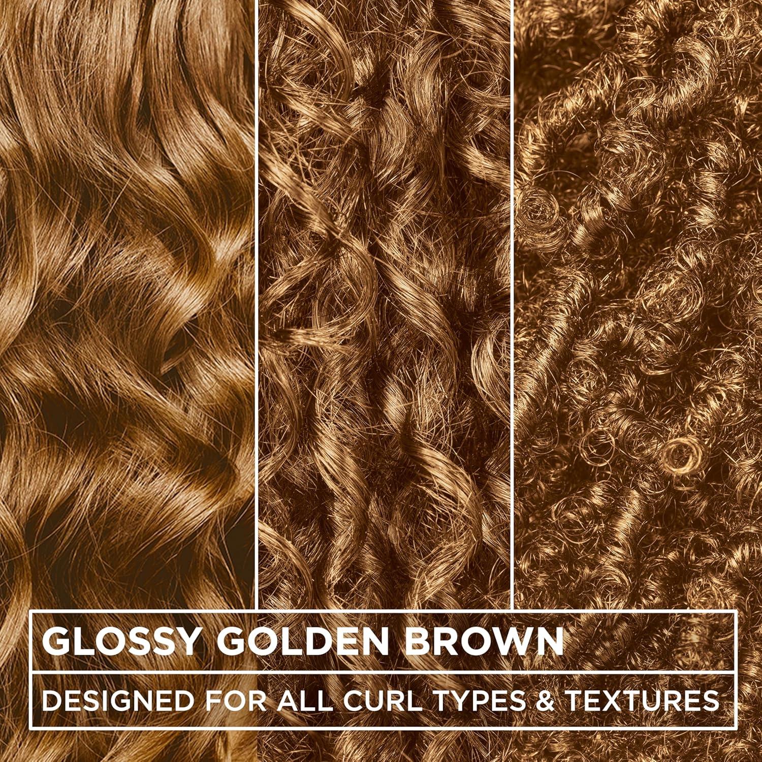 imageGarnier Nutrisse 0 Ammonia Glossy Curl Color Permanent Hair Dye for Curls Vegan Color For 100 Gray Coverage CurlProtecting Formula with Enhancing Oil CR6 Glossy Golden Brown Pack of 2