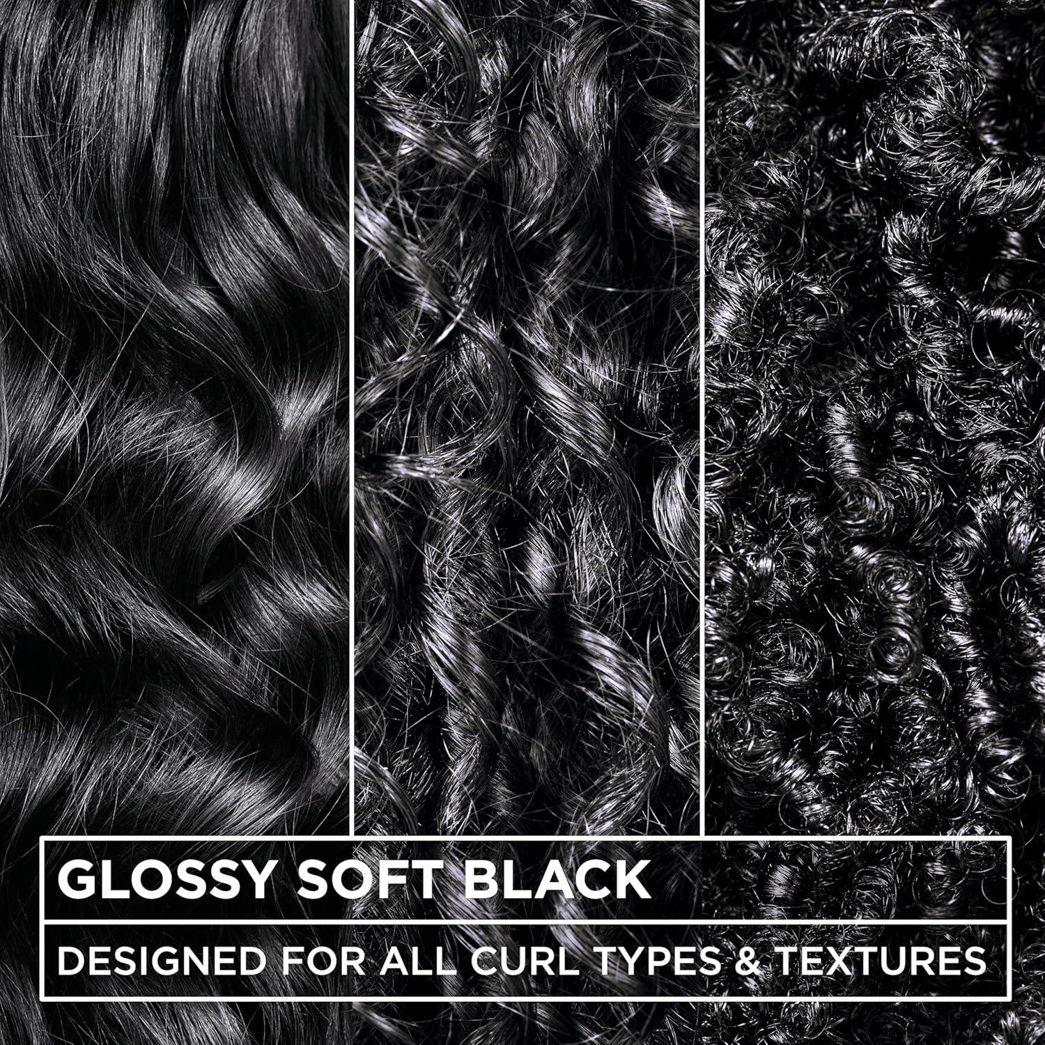 imageGarnier Nutrisse 0 Ammonia Glossy Curl Color Permanent Hair Dye for Curls Vegan Color For 100 Gray Coverage CurlProtecting Formula with Enhancing Oil CR2 Glossy Soft Black Pack of 2