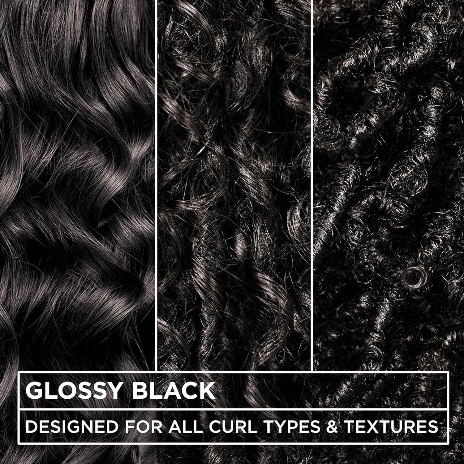 imageGarnier Nutrisse 0 Ammonia Glossy Curl Color Permanent Hair Dye for Curls Vegan Color For 100 Gray Coverage CurlProtecting Formula with Enhancing Oil CR1 Glossy Black Pack of 2