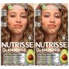 imageGarnier Nutrisse 0 Ammonia Glossy Curl Color Permanent Hair Dye for Curls Vegan Color For 100 Gray Coverage CurlProtecting Formula with Enhancing Oil CR6 Glossy Golden Brown Pack of 2